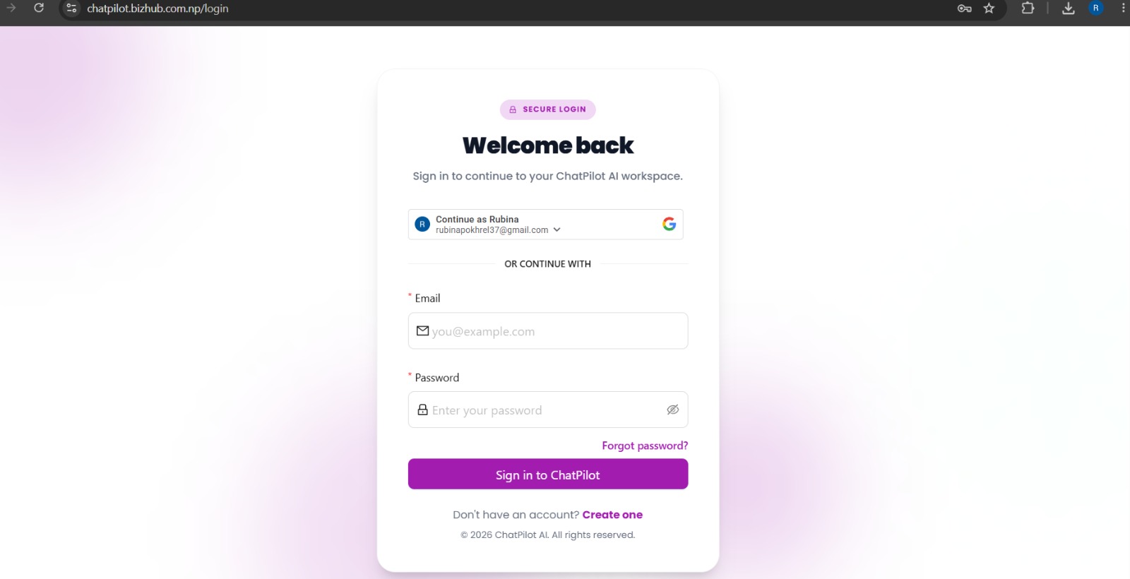 ChatPilot dashboard showing real-time messaging and notifications